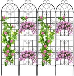 4 Pack Garden Trellis For Climbing Plants 87" X 20" Rustproof Iron Support Black. Fixed Price $94.90.
