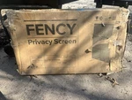 Fency Privacy Screen Outdoor Freestanding Panel Black SUUS-DXB-S180120-B-S085. Fixed Price $52.00.