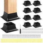 4X4 Post Base 10 Pcs, Inner Size 3.7"X3.7", Heavy Duty Powder-coated, For Deck. Fixed Price $85.04.