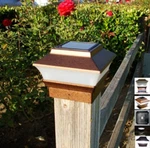 12-PK New Solar Copper Cap Lights With Bright White Smd Led For 4X4 Wood Post. Fixed Price $128.99.