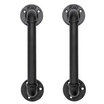 Foyo Set Of 2 Industrial Pipe Door Pull Handle Grab Bar Towel Antique Rus.... Fixed Price $35.80.