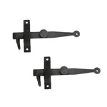 Black Wrought Iron Gate Door Latch Bar Catch 6" Colonial Design With Knob Lever. Fixed Price $38.99.