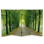 Red Lantern Double Sided Path Of Life Canvas Folding Screen, 3 Foot - 4 Panel. Fixed Price $209.67.