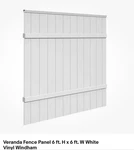 Veranda Fence Panel 6 Ft. X White Vinyl Windham. Fixed Price $80.00.