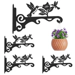 Mekpiwu 4-PACK Bird Pattern Wall Hooks 10/12/14" Metal Plant Hangers. Fixed Price $28.98.