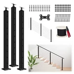 Complete Set 36" Cable Railing Kit, Black 25 Stair Posts Mount. Fixed Price $275.94.