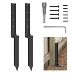 Arlinal Thickened Fence Post Repair Kit, Anchor Ground Black. Fixed Price $70.69.