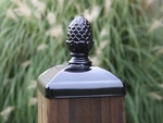 Cap For 6X6 Wood Fence Post, Decorative Large Pineapple Wrought Iron. Fixed Price $49.95.