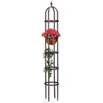 Garden Obelisk Trellis H X 11 Dia Powder Coated Steel Bronze 52703-BRZ Plow. Fixed Price $209.99.