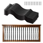Vevor 61 Pack Deck Balusters 32.28 X Spindles Steel Stylish Wave Black. Fixed Price $178.90.