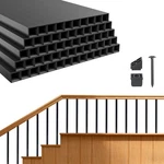 Vevor 125 Pack Deck Balusters 3/4IN Square X 26IN Long Aluminum Spindles Black. Fixed Price $209.90.