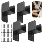Pcs Black Caps Tie Brackets, 4X4 Post Carbon Steel Anc.... Fixed Price $43.34.