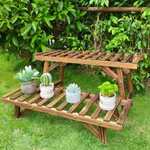 Large Ladder Plant Stand 3-TIERS Strong Wood Flower Pots Holder For Garden Patio. Fixed Price $28.99.