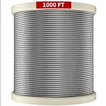 Luckin 1000FT Deck Railing Cable - 1/8" Diameter T316 Stainless Steel Prem. Fixed Price $129.95.