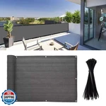 Junkogo 3X16FT Balcony Privacy Screen, Apartment Railing Cover For Sunshade W. Fixed Price $27.99.