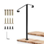 Vivosun 1-2 Steps Handrails Single Post Porch Railing Wrought Iron Stair. Fixed Price $44.99.