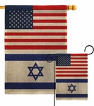 Israel Friendship Burlap Garden Flag Decorative Gift Yard House Banner. Fixed Price $85.95.