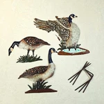 Collections Etc. 3 Piece Goose Stake Yard Ornaments. Fixed Price $28.99.
