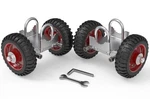 Bl Tezeit Rolling Gate Wheel 6" Heavy Duty Rubber Carrier W/ Hardware Kit 2PCS. Fixed Price $89.99.