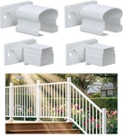 4 Pack White Aluminum Railing Bracket Connector With Drill Bit, Adjustable. Fixed Price $63.98.