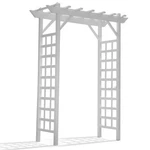 Dura-trel Providence Arbor 64" X 85" Pvc Outdoor Garden Arch Trellis, White. Fixed Price $151.99.