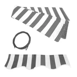 Aleko 16X10 Gray White Uv Water Resistant Patio Awning 152 Sq Ft Shade Coverage. Fixed Price $126.90.