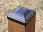 Cap For 6X6 Wood Post, Heavy Duty Steel And Durable Black Powder Paint.. Fixed Price $25.99.