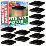 Greenlighting 4X4 Aluminum Pyramid Post Cap Cover (black 12 Pack,. Fixed Price $61.05.