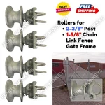 4PK Cantilever Slide Gate Rollers For 2-3/8" Post 1-5/8" Chain Link Fence Frame. Fixed Price $262.14.
