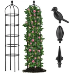 Garden Obelisk Trellis For Climbing Plants Outdoor 6.7 Ft Rose Bush Round Tre.... Fixed Price $33.61.