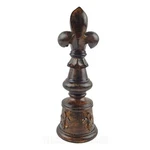 Fleur Lis 4 Point Standing Finial Statue Shelf Mantel Top Decor Brushed Brown. Fixed Price $24.95.