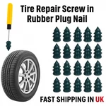 Tubeless Tire Repair Kit Screw Rubber Plug Nail Car Bike Motorcycle Off-road. Fixed Price $6.03.