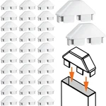 Pelopy 32 Packs Vinyl Picket Fence Caps 7/8" X 3" Inches, Dog Ear. Fixed Price $40.99.