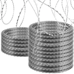 656FT Razor Wire Fencing, Galvanized Steel Ribbon Barbed Concertin.... Fixed Price $229.88.