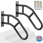 Vevor Outdoor Handrail 29" For 1-3 Steps Wall Mount Carbon Steel Safety Railing. Fixed Price $70.66.