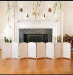 Red Lantern 2 Ft Short Diamond Weave Fiber Folding Screen - White 8 Panel. Fixed Price $123.49.