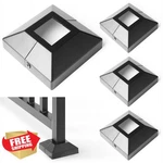 Aecxm Post Base Cover Black 4 Pack 1.5"X1.5" Aluminum Trim. Fixed Price $67.99.