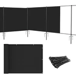 Outdoor 5FT Fence Privacy Screen With Iron Pole For Backyard Garden Freestanding. Fixed Price $90.99.