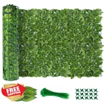 Agjidso 120"X40" Artificial Ivy Privacy Fence Screen, Watermelon Leaf Hedge. Fixed Price $44.99.