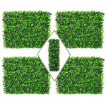 Privacy Screen Fence 4PC 16X45 Inch Faux Ivy Purple Flower Expandable Doeworks. Fixed Price $209.99.