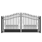 Aleko Yard Garden Venice Style Dual Driveway Steel Swing Gate 12 Ft Black. Fixed Price $2124.15.
