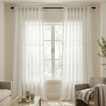 Mrs.naturall Cream Linen Curtains 96 Inches Long For Living Room 8FT Floor To. Fixed Price $50.79.