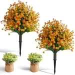 Set Of Artificial Monkey Grass & Yellow Flowers Topiary Balls, 22.6" Uv-res.... Fixed Price $91.27.