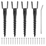 Ground Screw Anchor 4X4 Post Shaped 27 Rebar Pack Black Xyadx Stake Wood. Fixed Price $179.99.