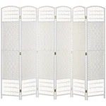 Homcom Panel Folding Room Divider Privacy Screen White 5.6 Ft. Fixed Price $81.99.