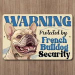 Warning Security Frenchy Metal Tin Outdoor Yard Fence. Fixed Price $23.99.
