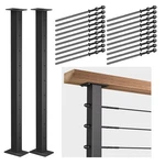 Pack Stainless Steel Cable Railing POST(2" 2") With 1/8 Kit. Fixed Price $212.19.