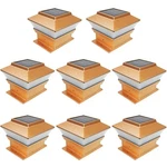 8 Pk Copper 4 X Solar Post Lights Outdoor Garden Led Deck Cap Fence Lamp Wood. Fixed Price $44.95.