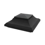 Nuvo Iron 5 1/2" X Black Plastic Pyramid Post Adapter Caps. Fixed Price $14.83.