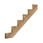 6-STEP Pressure-treated Cedar-tone Pine Stair Stringer. Fixed Price $68.91.